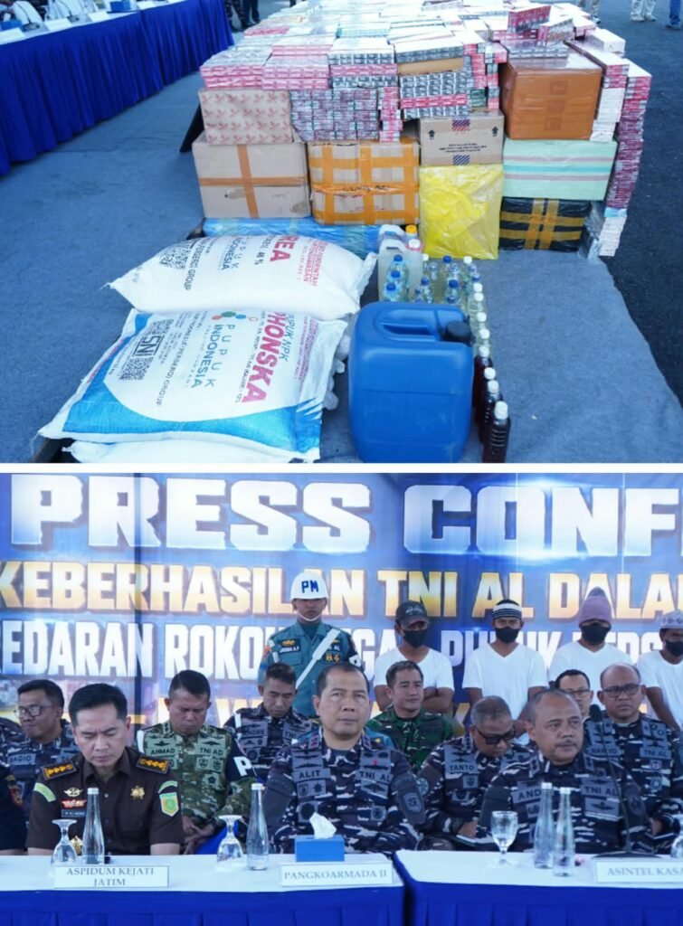 Pangkoarmada II Hadiri Press Conference Keberhasilan TNI AL Gagalkan Peredaran Barang Ilegal